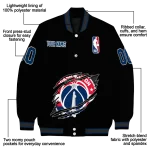 customized washington wizards claw edge black varsity jacket best selling