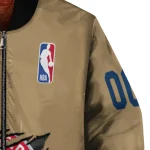 customized washington wizards claw opening beige bomber jacket best selling