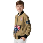 customized washington wizards claw opening beige bomber jacket best selling