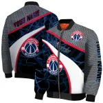 customized washington wizards electric flash blue bomber jacket best selling