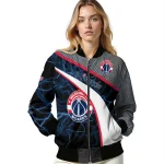 customized washington wizards electric flash blue bomber jacket best selling
