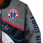 customized washington wizards electric flash blue bomber jacket best selling