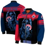 customized washington wizards reaper hands blue black bomber jacket best selling
