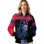 customized washington wizards reaper hands blue black bomber jacket best selling