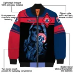 customized washington wizards reaper hands blue black bomber jacket best selling