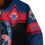 customized washington wizards reaper hands blue black bomber jacket best selling