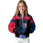 customized washington wizards reaper hands blue black bomber jacket best selling