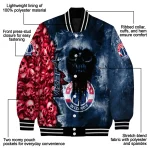 customized washington wizards skull cluster blue varsity jacket best selling