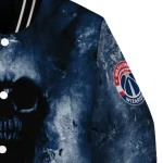 customized washington wizards skull cluster blue varsity jacket best selling