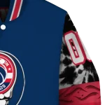 customized washington wizards skull emblem blue black varsity jacket best selling