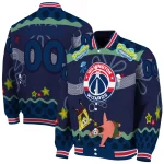 customized washington wizards spongebob playtime blue varsity jacket best selling