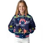 customized washington wizards spongebob playtime blue varsity jacket best selling