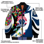 customized washington wizards stars and stripes slashes blue bomber jacket best selling