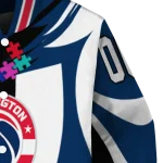 customized washington wizards stars and stripes slashes blue varsity jacket best selling