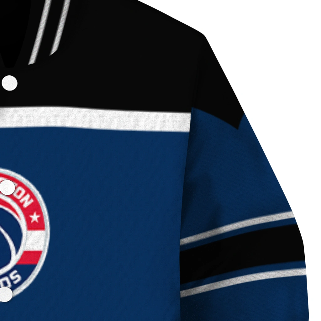 customized washington wizards stripe statement blue black varsity jacket premium grade customized washington wizards stripe statement blue black varsity jacket premium grade