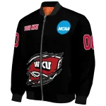 customized western kentucky hilltoppers claw shred black bomber jacket best selling