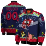 customized western kentucky hilltoppers spongebob playtime red blue bomber jacket best selling