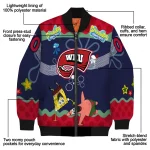 customized western kentucky hilltoppers spongebob playtime red blue bomber jacket best selling