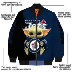 customized winnipeg jets adorable yoda blue black bomber jacket best selling
