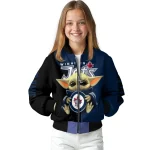 customized winnipeg jets adorable yoda blue black bomber jacket best selling