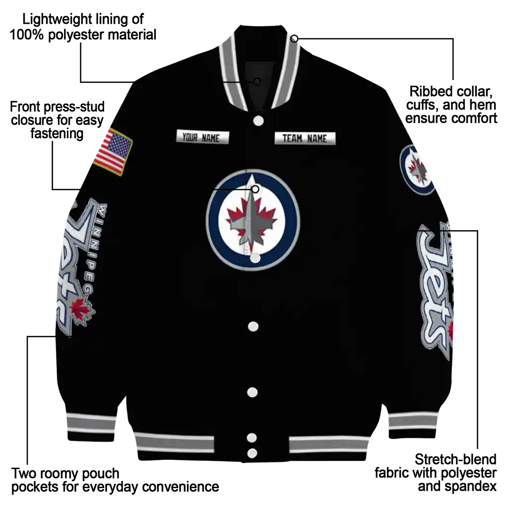 customized winnipeg jets american flag skull black varsity jacket new arrival customized winnipeg jets american flag skull black varsity jacket new arrival