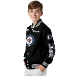customized winnipeg jets american flag skull black varsity jacket best selling