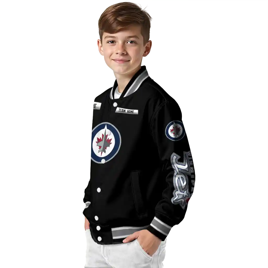 customized winnipeg jets american flag skull black varsity jacket trendy customized winnipeg jets american flag skull black varsity jacket trendy