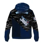 customized winnipeg jets arrow matrix blue black windbreaker jacket best selling
