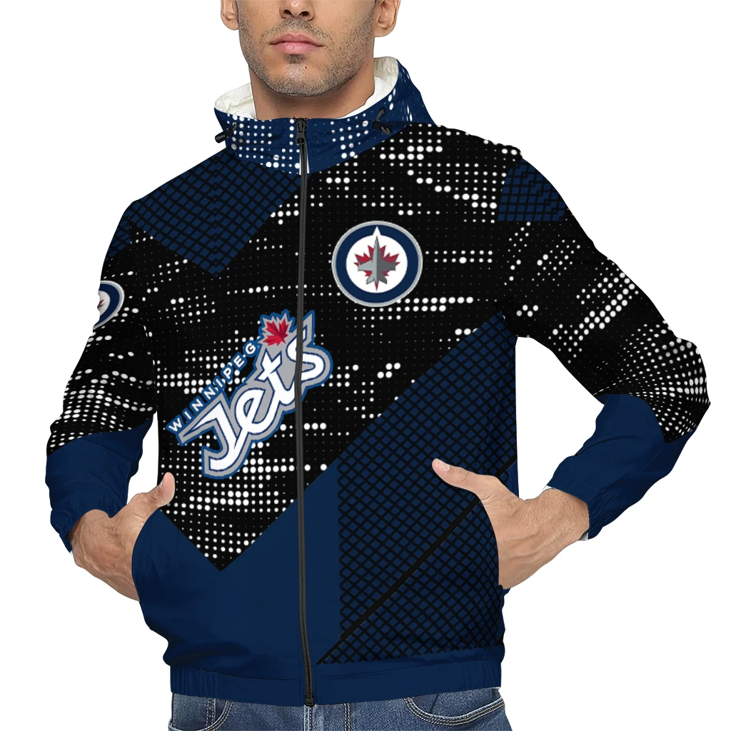 customized winnipeg jets arrow matrix blue black windbreaker jacket top rated customized winnipeg jets arrow matrix blue black windbreaker jacket top rated