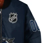 customized winnipeg jets claw rip blue bomber jacket best selling