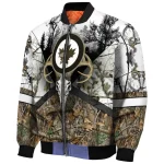 customized winnipeg jets deer skull camouflage white bomber jacket best selling
