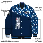 customized winnipeg jets flag scratch effect blue varsity jacket best selling