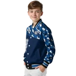 customized winnipeg jets flag scratch effect blue varsity jacket best selling