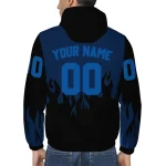 customized winnipeg jets flame trim blue black windbreaker jacket best selling