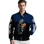 customized winnipeg jets groot football blue black varsity jacket best selling