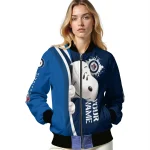 customized winnipeg jets snoopy head blue bomber jacket best selling