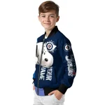 customized winnipeg jets snoopy head blue bomber jacket best selling