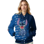 customized winnipeg jets stitch laughing blue varsity jacket best selling