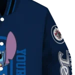 customized winnipeg jets stitch laughing blue varsity jacket best selling