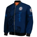 customized winnipeg jets tribal deer art blue bomber jacket best selling