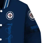 customized winnipeg jets tribal deer art blue varsity jacket best selling