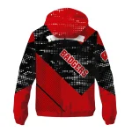 customized wisconsin badgers arrow matrix red black windbreaker jacket best selling