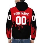 customized wisconsin badgers flame trim red black windbreaker jacket best selling