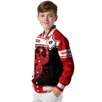 customized wisconsin badgers reaper hands red black varsity jacket best selling
