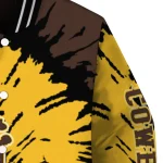 customized wyoming cowboys burst splatter brown varsity jacket best selling