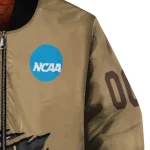 customized wyoming cowboys claw effect beige bomber jacket best selling