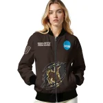 customized wyoming cowboys claw mark brown bomber jacket best selling