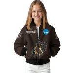 customized wyoming cowboys claw mark brown bomber jacket best selling