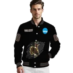 customized wyoming cowboys claw shred black varsity jacket best selling