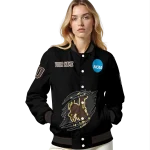customized wyoming cowboys claw shred black varsity jacket best selling